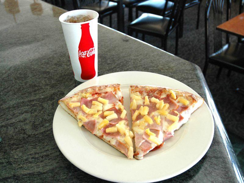 Pizza Slice and Soda Lunch Special